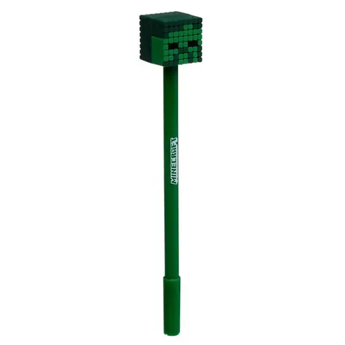 Kemijska olovka Puckator Minecraft s gumenim ukrasom (Pig/Bee/Zombie/Skeleton) sortirano 24/1 PEN254-6