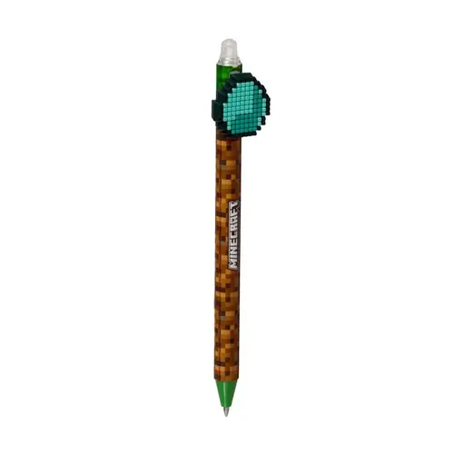 Kemijska olovka Puckator piši briši s Minecraft alatima silikonskim ukrasom sortirano 36/1 PEN275-5