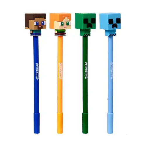 Kemijska olovka Puckator piši briši s Minecraft Chibi silikonskim ukrasom sortirano 36/1 PEN276-1