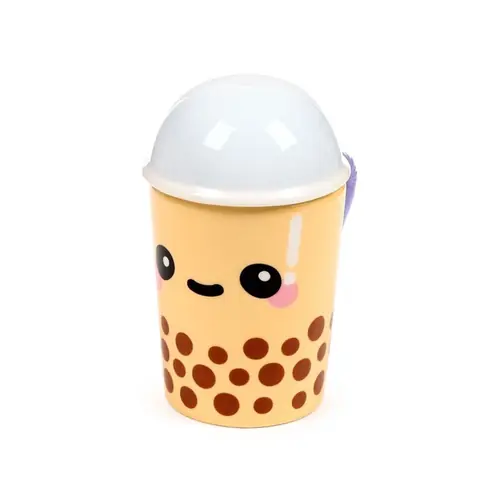 Keramička šalica s poklopcem Puckator Foodiemals Boba čaj s mjehurićima 300 ml LMUG19-5
