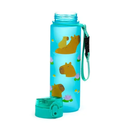 Plastična boca Puckator Capybara s poklopcem na pritiskanje nelomljiva 600ml BOT353-3