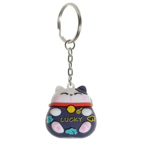 Privjesak za ključeve Puckator 3D PVC Maneki Neko mačka za sreću sortirano KEY255-1