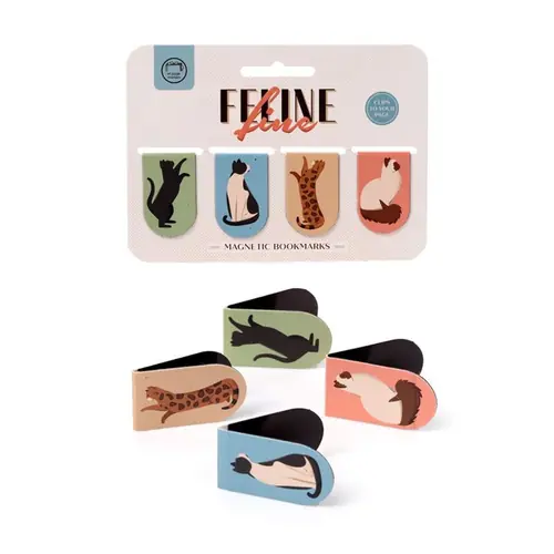 Set magnetskih označivača za stranice Puckator Feline Fine Cats (knjižne oznake) 24/1 BOOK18-7