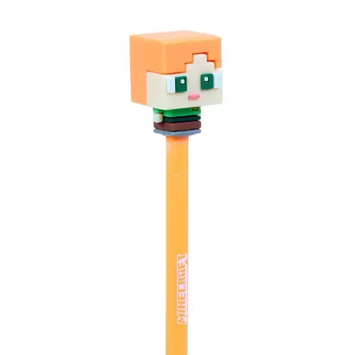 Set od 4 kemijske olovke Puckator piši briši s Minecraft Chibi silikonskim ukrasom PEN314-5