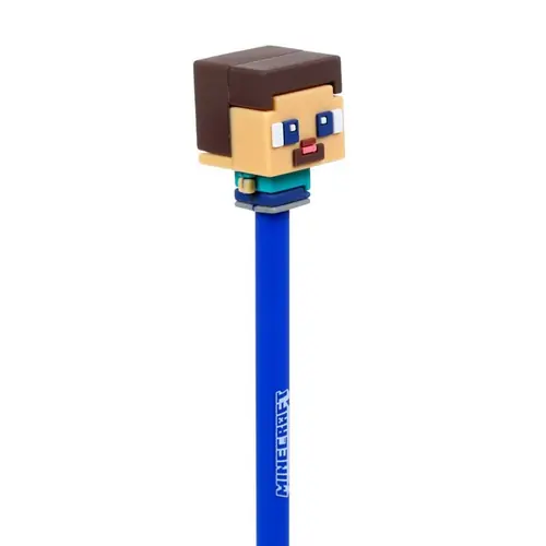 Set od 4 kemijske olovke Puckator piši briši s Minecraft Chibi silikonskim ukrasom PEN314-6