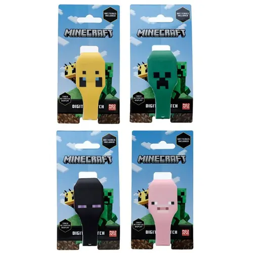 Silikonski digitalni sat Puckator Minecraft Faces sortirano 16/1 WATC20-0