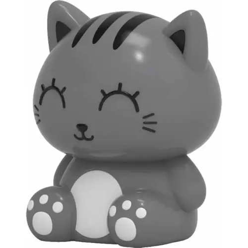 Lampa noćna iTotal silikonska Cat siva XL3220-0