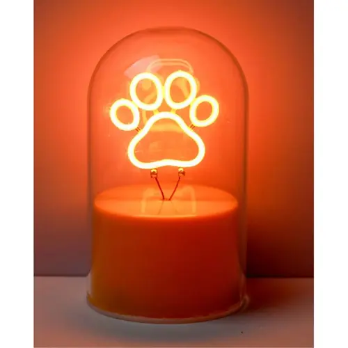 Lampa staklena kupola iTotal NEON-efekt LED Paw XL3257-0