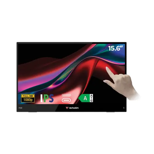 Prijenosni monitor osjetljiv na dodir LIGHT 15.6" Verbatim #32402 Full HD 1080p, USB-C/HDMI-0