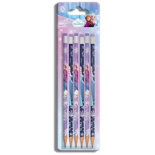 Olovka grafitna Frozen 2 s gumicom (blister 6kom) 564963, 5205698744440-0