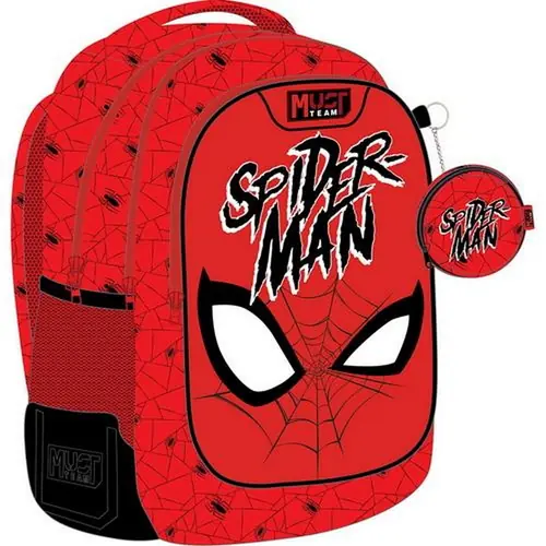 Ruksak školski Must team Spidermanova mreža s 3 pretinca (i novčanikom) 32x18x43cm 508746-0