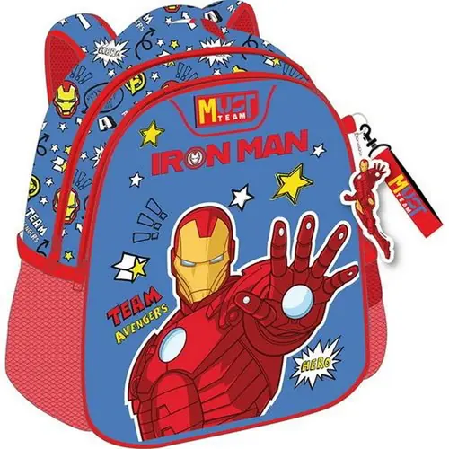 Ruksak vrtićki Must team Iron man s 2 pretinca (i privjeskom za ključeve)  27x10x31cm 506355-0