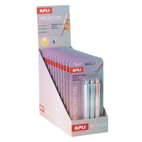 Kemijska olovka Apli pocket gel blister, plavi ispis 3/1 20499-0