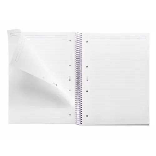 Kolegij blok Miquelrius A4 90g 80L spiralni crte Between the lines Mauve MR4522-2