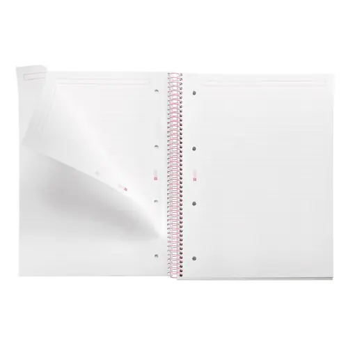 Kolegij blok Miquelrius A4 90g 80L spiralni crte Between the lines Pink MR4520-2