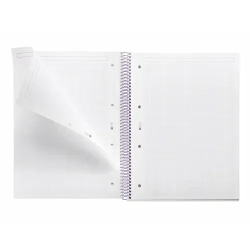 Kolegij blok Miquelrius A4 90g 80L spiralni kocke Between the lines Mauve MR4514-2