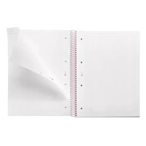 Kolegij blok Miquelrius A4 90g 80L spiralni kocke Between the lines Pink MR4512-2
