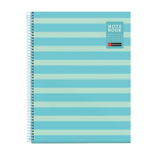 Kolegij blok Miquelrius A4 90g 80L spiralni kocke Between the lines Sky Blue MR4513-0