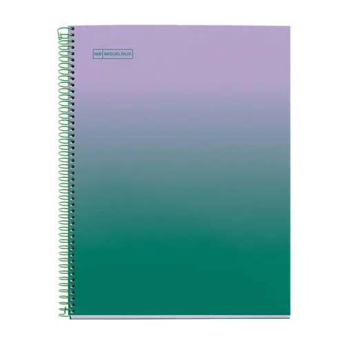 Kolegij blok Miquelrius A4 90g 80L spiralni kocke Gradient Lavender & Green MR4444-0