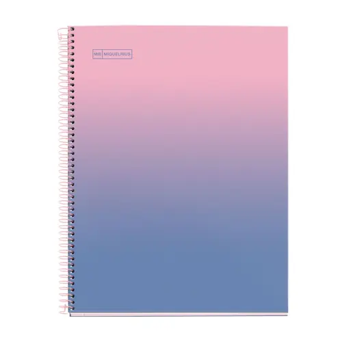 Kolegij blok Miquelrius A4 90g 80L spiralni kocke Gradient Pink & Blue MR4445-0
