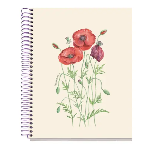 Kolegij blok Miquelrius A5 90g 80L spiralni kocke Entredos Papaver Rhoedas MR4505-0
