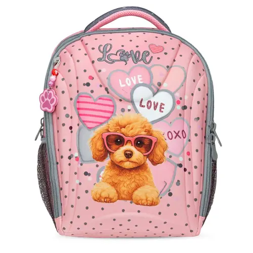 Torba školska Belmil sturdy pink heart puppy 338-82/71-0