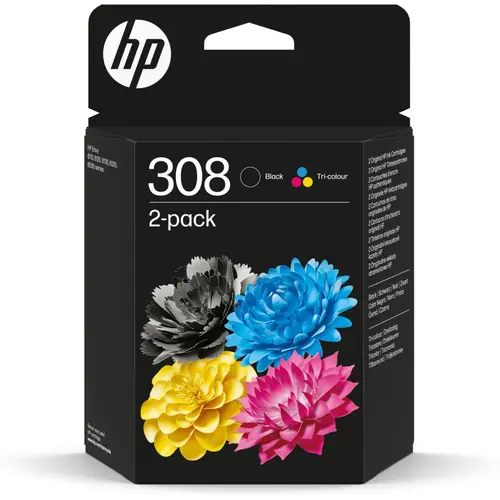 Tinta HP 6L6S6UE  no.308 Combo Black/Tri-Color-0