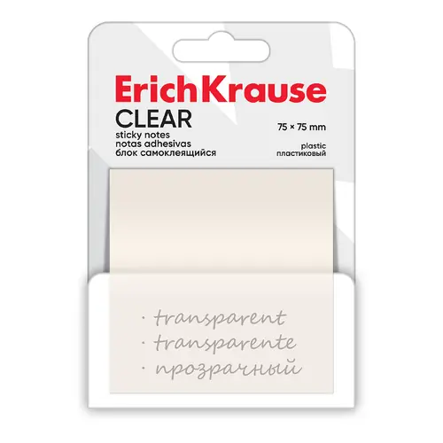 Blok samoljepljivi ErichKrause 75x75mm 20L transparentni 63636-0
