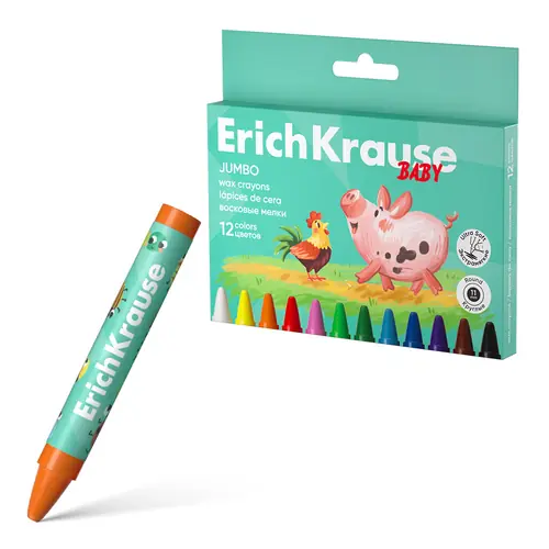 Boje voštane ErichKrause Baby Jumbo okrugle 11mm 12/1-0