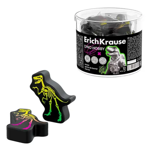 Gumica ErichKrause Dino Hobby sortirano 12/1-0