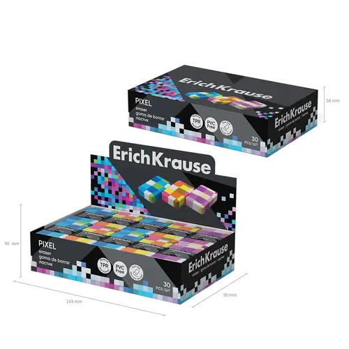 Gumica ErichKrause Pixel sortirano 30/1-4