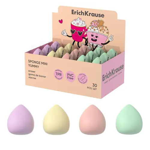 Gumica ErichKrause Sponge Mini Yummy sortirano 30/1-0