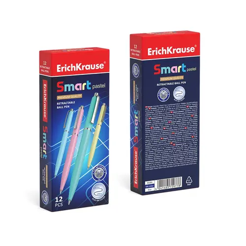 Kemijska olovka ErichKrause Smart Matic Pastel (0.7) plavi ispis sortirano 12/1-3