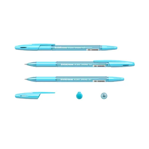 Kemijska olovka ErichKrause Stick&Grip Spring R-301 (0.7) plavi ispis sortirano 50/1-2