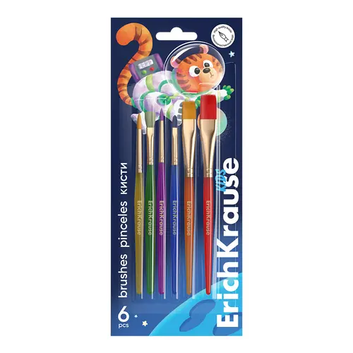 Kist ErichKrause za temperu i vodene bojice Kids Space Animals blister 6/1-0