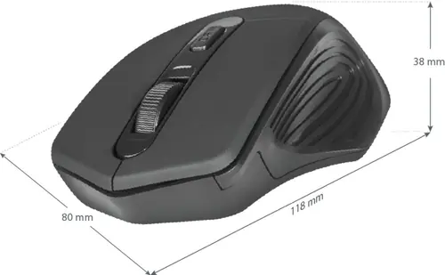 Optički miš Defender Datum bežični MB-345 crni, 4D, 800-1600 dpi 52345-2