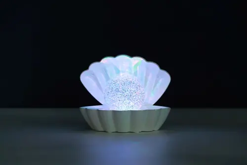 Lampa iTotal školjka bijela glitter XL2930D-0
