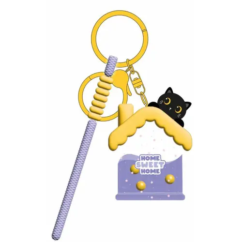 Privjesak za ključeve iTotal House Cat crna XL3066B-0