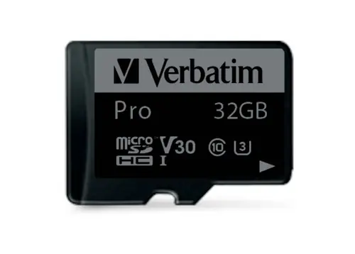 Memorijska kartica Verbatim #47041 micro SDHC 32GB Pro U3, V30, Class10 + Adapter-1