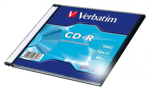 CD-R Verbatim #43347 700MB 52x, Slim Case 1/1-0