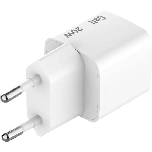 Punjač zidni Verbatim Mini GaN #32396 USB-C PD 20W, USB-C kabel 1.0m, EU, bijeli-4