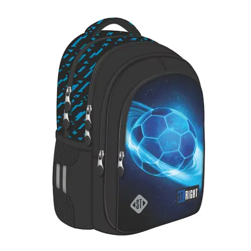 Ruksak školski St.Right Cosmic Soccer s pretincem za prijenosno računalo 16"-0
