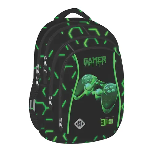 Ruksak školski St.Right Green Level s pretincem za laptop 17"-0