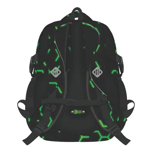 Ruksak školski St.Right Green Level s pretincem za laptop 17"-1