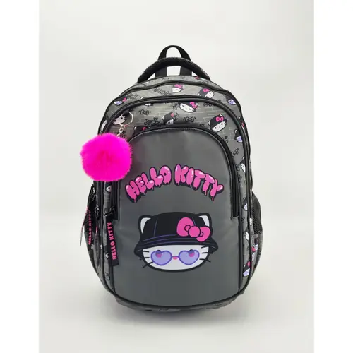 Ruksak školski St.Right Hello Kitty 16" sivi-0