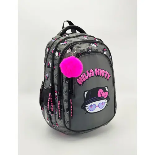 Ruksak školski St.Right Hello Kitty 16" sivi-1