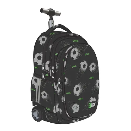 Ruksak školski St.Right na kotačiće Pixel Balls s pretincem za prijenosno računalo 17"-0