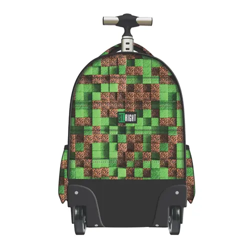 Ruksak školski St.Right na kotačiće Pixel Cubes s pretincem za prijenosno računalo 17"-1