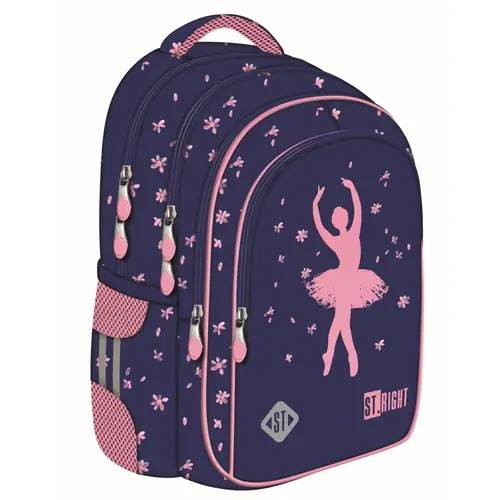 Ruksak školski St.Right Pink Ballerina 17"-0