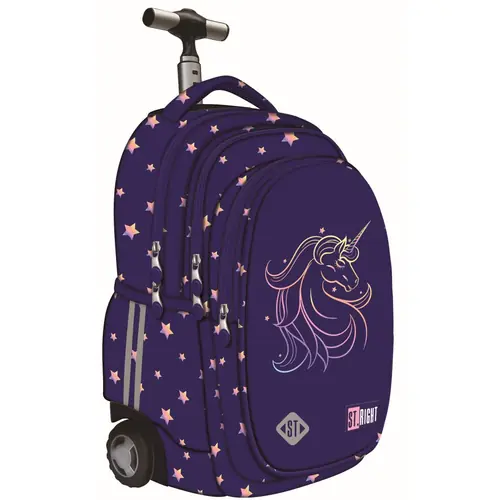 Ruksak školski St.Right Unicorn Glow na kotačima 17"-0